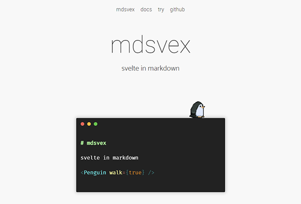mdsvex:n kotisivu